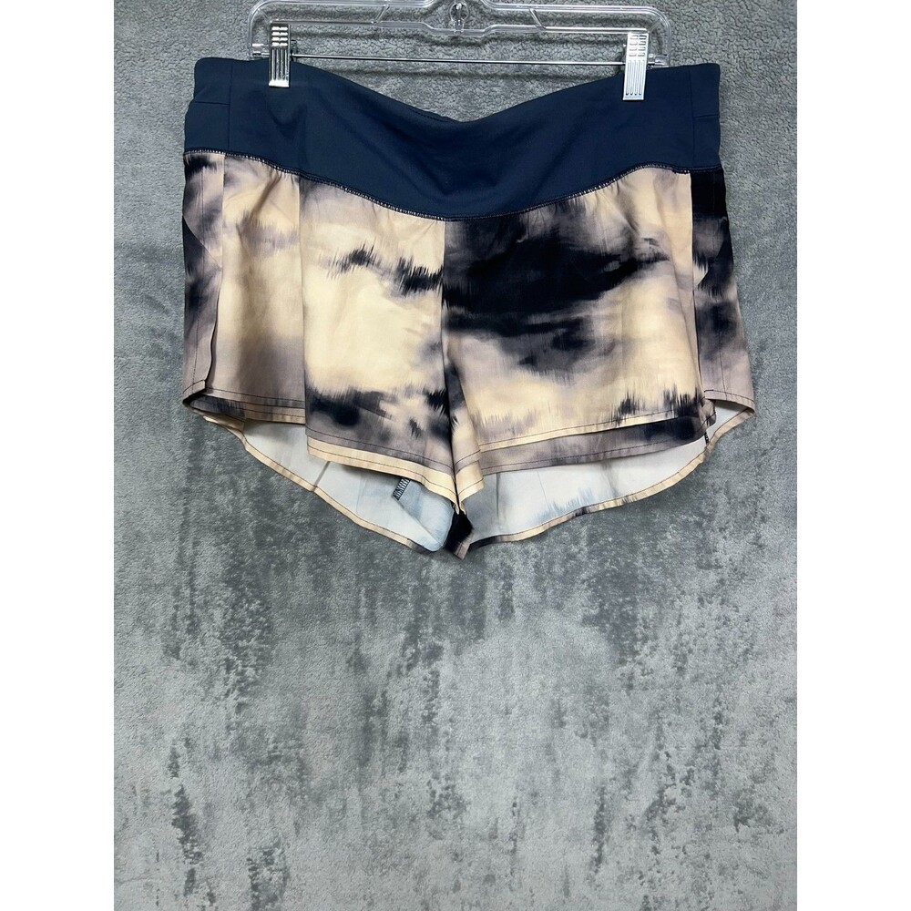 Calia Women Athletic Shorts XL Tie Dye Built In Briefs Stretch Waistband